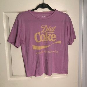 light purple coca-cola graphic tee